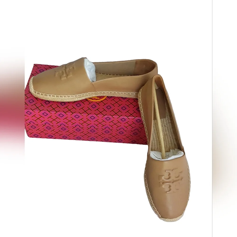 Tory‎ Burch Tan Espadrille Flats Women'S Tiramisu Size Various